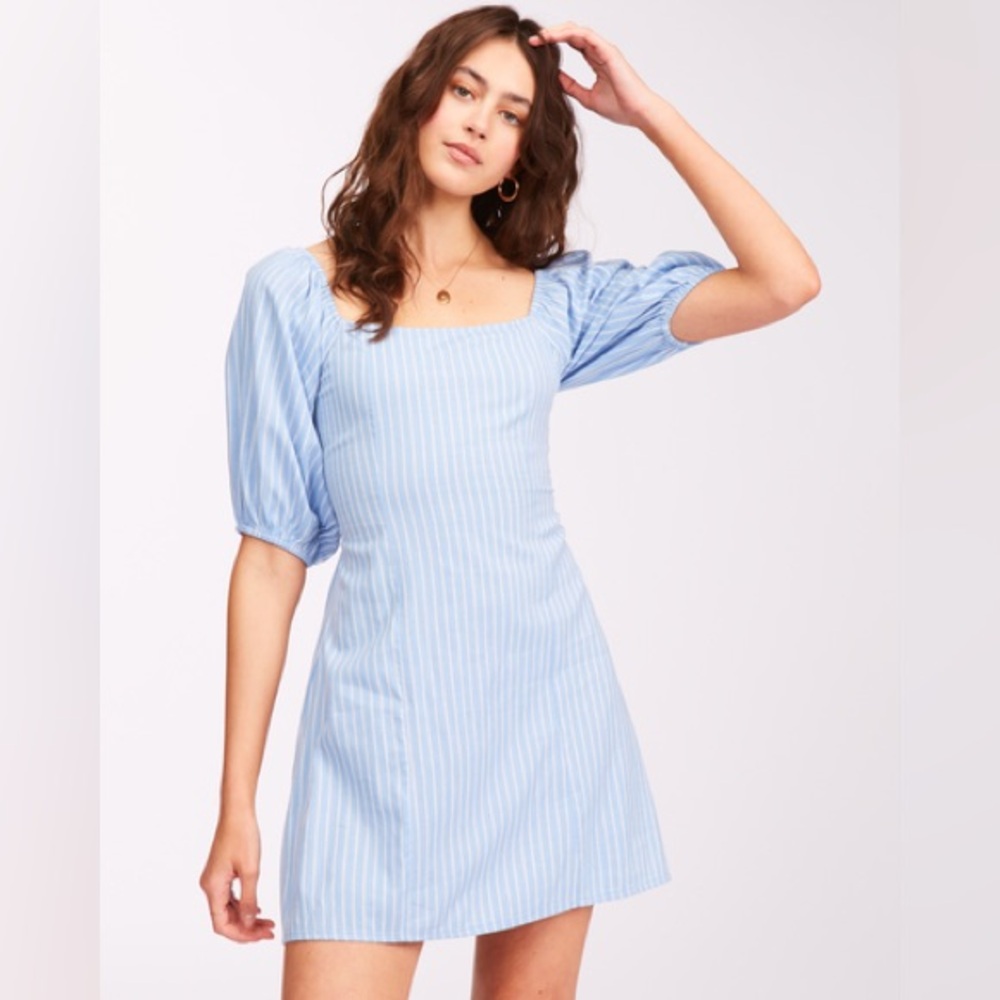 NWT Billabong Blue Striped Women's Dress SZ SP - Picture 1 of 7